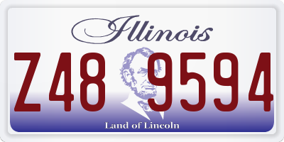 IL license plate Z489594