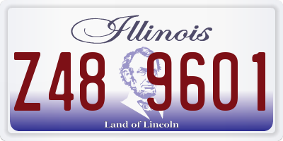 IL license plate Z489601
