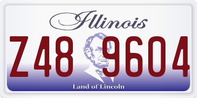 IL license plate Z489604