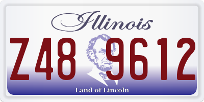 IL license plate Z489612
