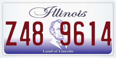 IL license plate Z489614
