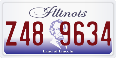 IL license plate Z489634