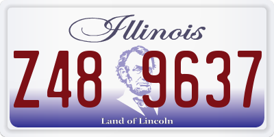 IL license plate Z489637