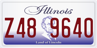 IL license plate Z489640