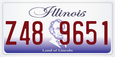 IL license plate Z489651