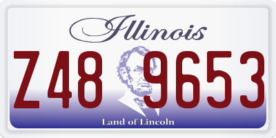 IL license plate Z489653