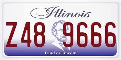 IL license plate Z489666