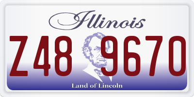 IL license plate Z489670