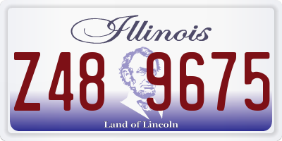 IL license plate Z489675