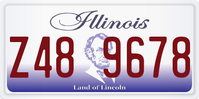 IL license plate Z489678