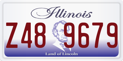 IL license plate Z489679