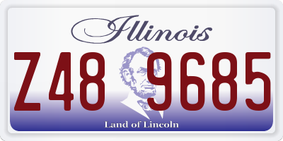 IL license plate Z489685
