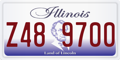 IL license plate Z489700