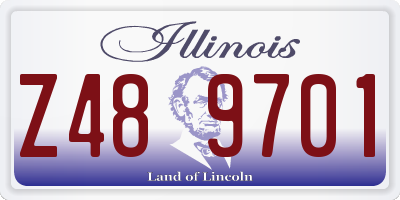 IL license plate Z489701