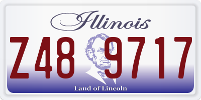 IL license plate Z489717