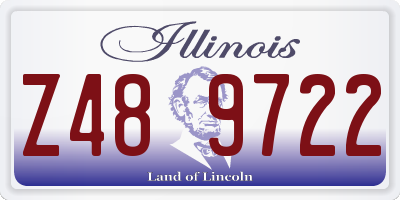 IL license plate Z489722