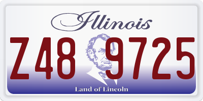 IL license plate Z489725