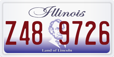 IL license plate Z489726