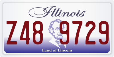 IL license plate Z489729