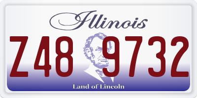 IL license plate Z489732