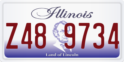 IL license plate Z489734