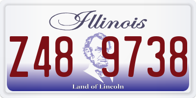 IL license plate Z489738