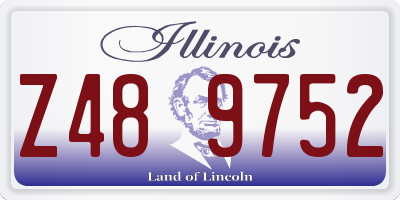 IL license plate Z489752