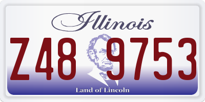 IL license plate Z489753