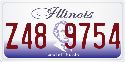 IL license plate Z489754