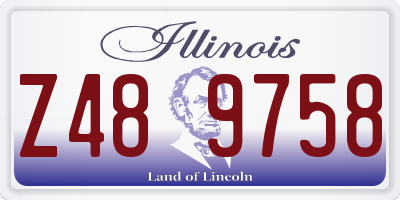 IL license plate Z489758