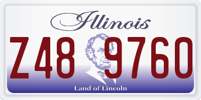 IL license plate Z489760
