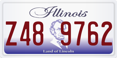 IL license plate Z489762