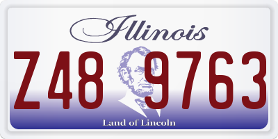 IL license plate Z489763