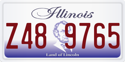 IL license plate Z489765