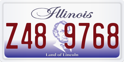 IL license plate Z489768