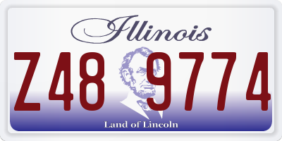 IL license plate Z489774