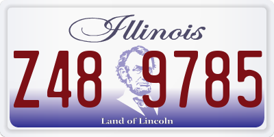 IL license plate Z489785