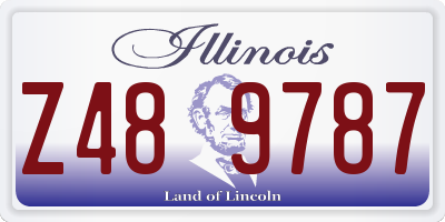 IL license plate Z489787