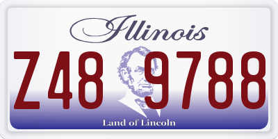 IL license plate Z489788