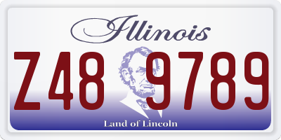 IL license plate Z489789