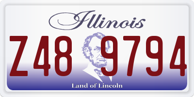 IL license plate Z489794