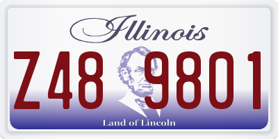 IL license plate Z489801