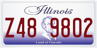 IL license plate Z489802