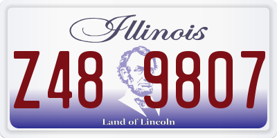 IL license plate Z489807