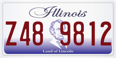 IL license plate Z489812