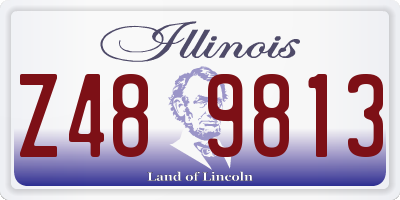 IL license plate Z489813