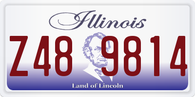 IL license plate Z489814