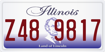 IL license plate Z489817