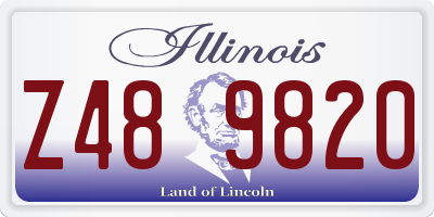 IL license plate Z489820