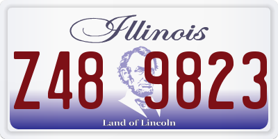 IL license plate Z489823